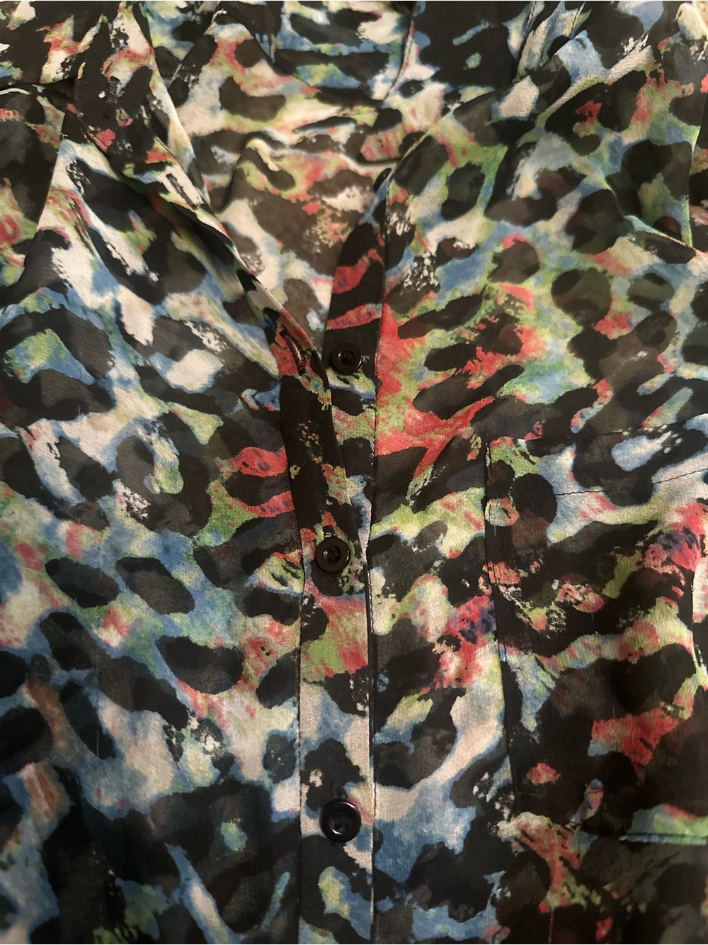 EITIE Women's 100% Mulberry Silk Animal Print Tunic Dress Swim Cover Up Sz 38 M - Picture 8 of 8